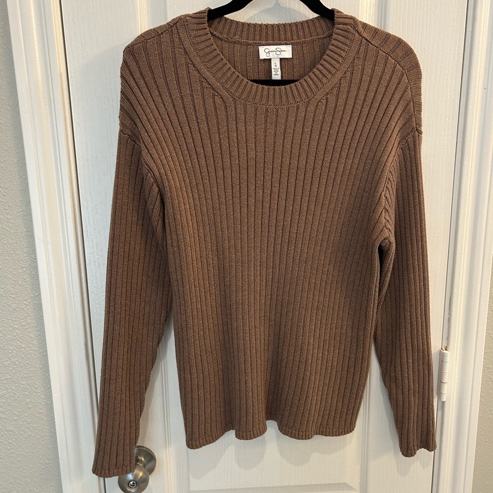 Brown Ribbed Sweater